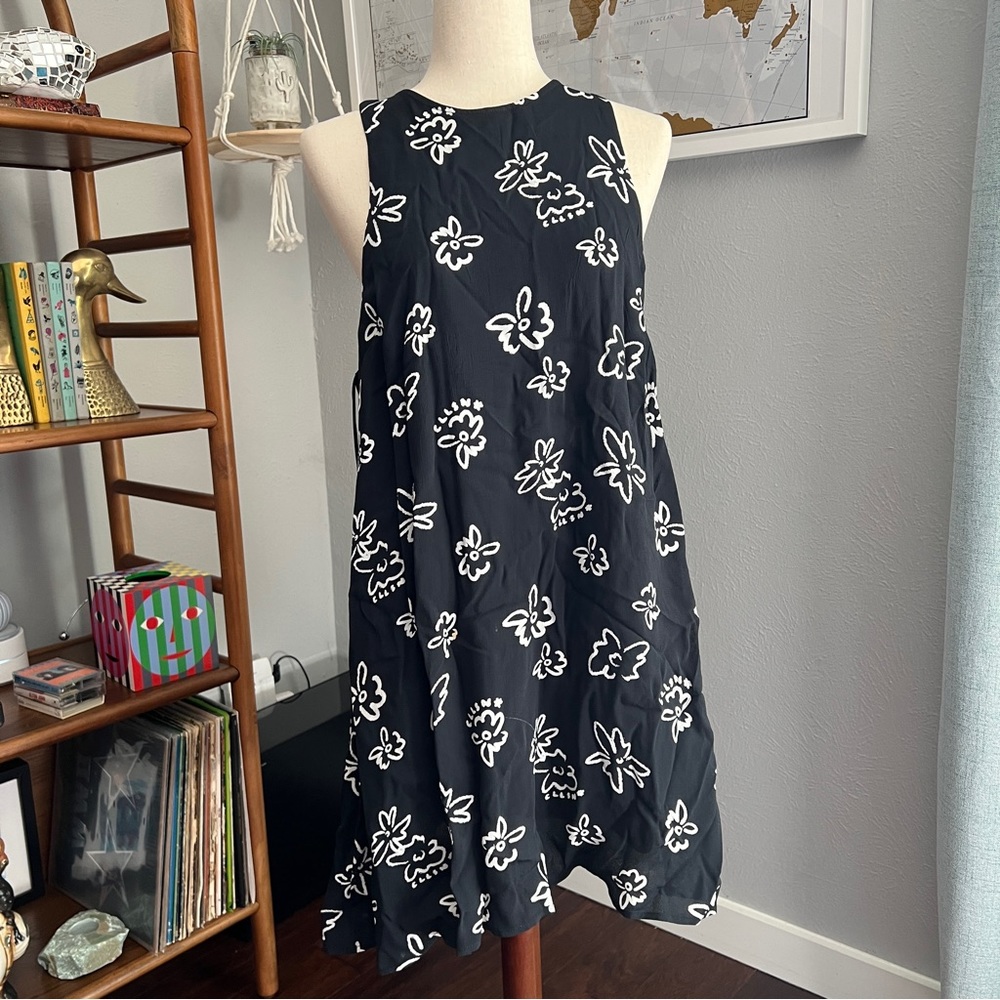 Collusion dress from ASOS, black and white floral, size 10